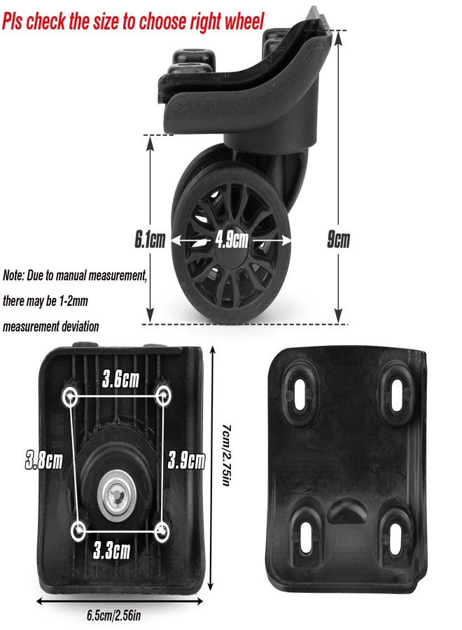Zoofen Replacement Luggage Wheel W149-2 Suitcase Repair Spinner Wheels with Dual-Wheel Luggage Accessories（W149-2，2pcs） - Image 2